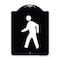 Signmission Pedestrian Crossing Symbol Heavy-Gauge Aluminum Architectural Sign, 24" x 18", BW-1824-23337 A-DES-BW-1824-23337 - alternate 1